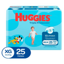 PAÑALES HUGGIES XTRA-PROTECT ETAPA 4 X25 UND
