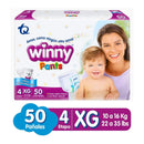PAÑALES WINNY PANTS ETAPA 4 X50 UND