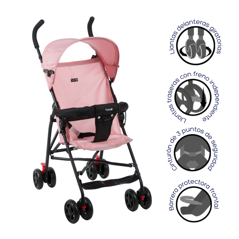 COCHE PASEADOR BLUM EB2013 EBABY ROSADO