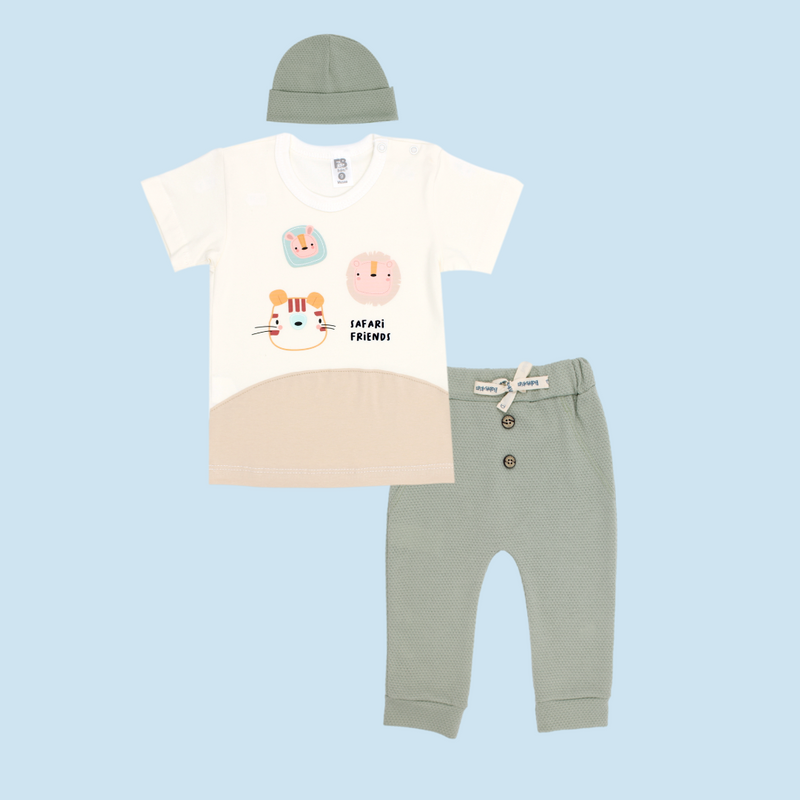 CONJUNTO X3 PZS BEBE NIÑO 10814 FOR BABY