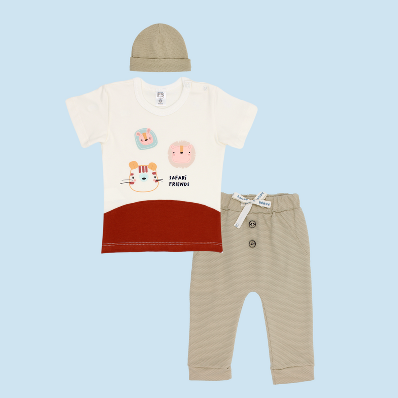 CONJUNTO X3 PZS BEBE NIÑO 10814 FOR BABY