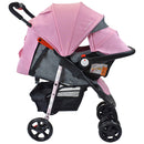 COCHE + PORTABEBÉ FAST TS ROSADO HAPPY BABY