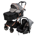 Coche Cuna Moises CLINT + portabebe  EB 155 Gris Ebaby