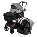 Coche Cuna Moises CLINT + portabebe  EB 155 Gris Ebaby