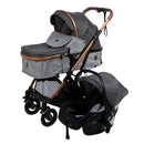 COCHE CUNA MOISÉS RONDA PLUS + PORTABEBÉ EB132-1 GRIS EBABY
