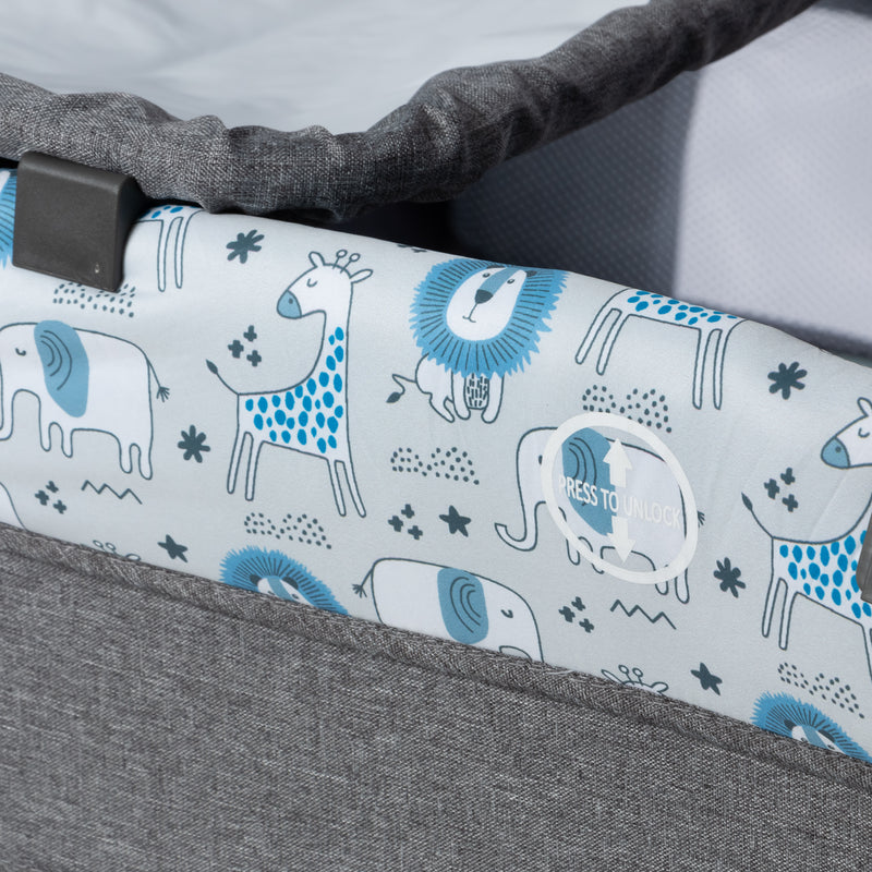 CUNA CORRAL MECEDORA SALLY EB716-3 OH EBABY GRIS - AZUL