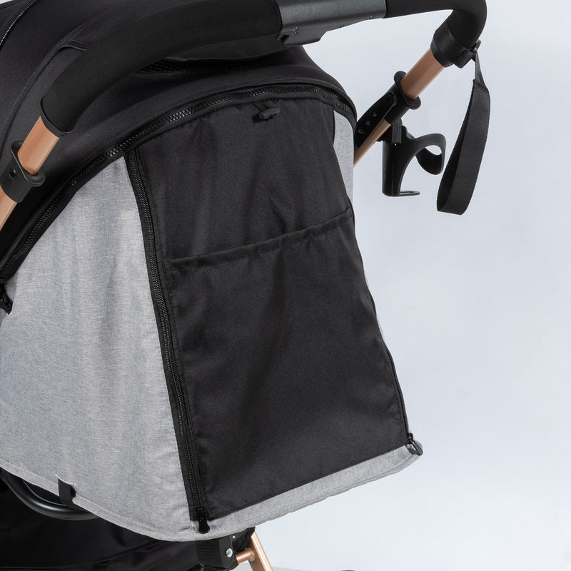 Coche Maleta Reversible + portabebe SPARROW - EB170 Gris ebaby