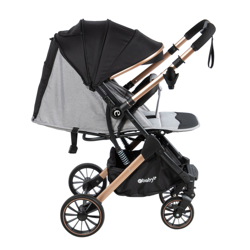 Coche Maleta Reversible + portabebe SPARROW - EB170 Gris ebaby