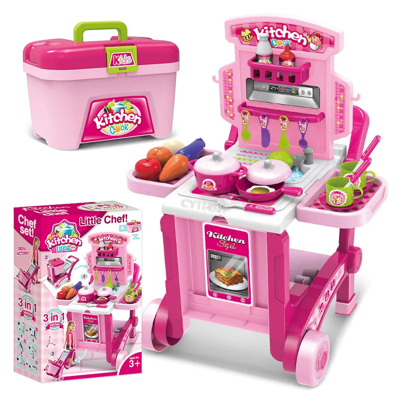 CARRO DE COCINA 3 EN 1 ¡DIVERSIÓN RODANTE PARA PEQUEÑOS CHEFS! 008-927 MUNBE