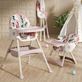 SILLA COMEDOR 3 EN 1 (SILLA ALTA, SILLA BAJA, SILLA MECEDORA) A8127 ROSADO MUNBE