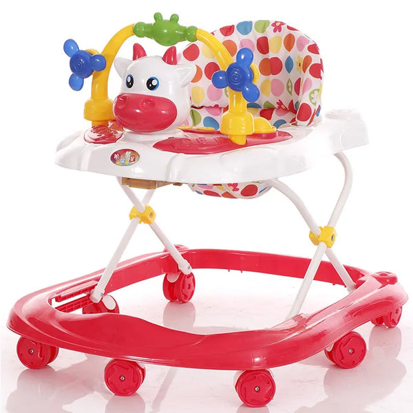CAMINADOR CON DISEÑO DE VAQUITA Y JUGUETES INTERACTIVOS Y-W5002 MUNBE ROJO