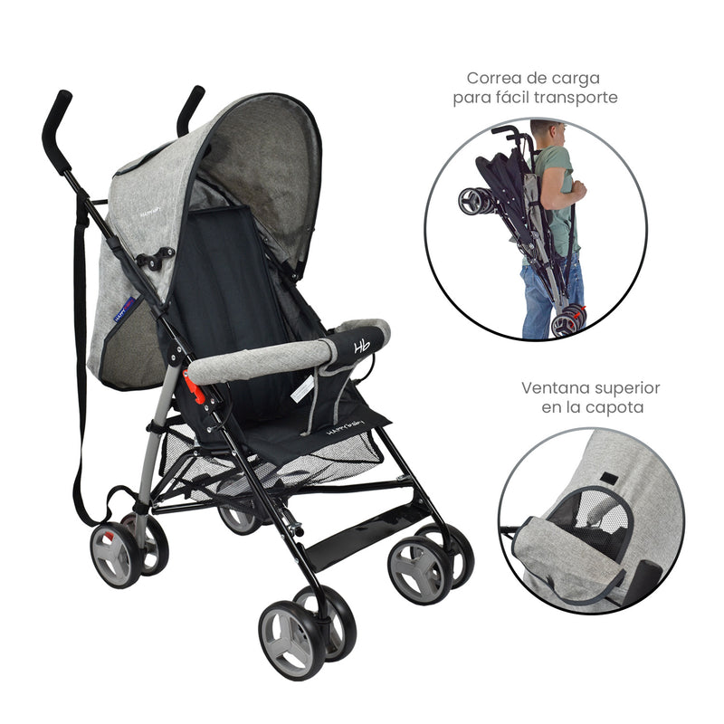 COCHE PASEADOR FUTURE GRIS HAPPY BABY