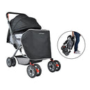 COCHE CUNA REVERSIBLE PASEADOR + BOLSO DALLAS NEGRO HAPPY BABY