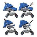 COCHE CUNA REVERSIBLE PASEADOR + BOLSO DALLAS AZUL HAPPY BABY