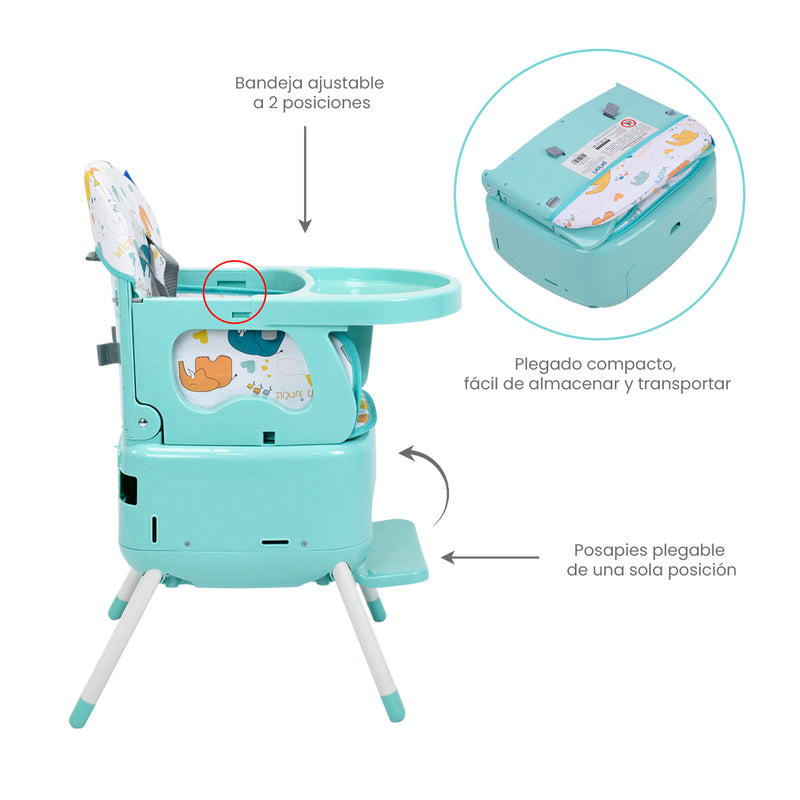 SILLA COMEDOR 3 EN 1 BOOSTER BONY PRIORI VERDE