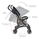 COCHE PASEADOR FUTURE NEGRO HAPPY BABY