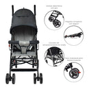 COCHE PASEADOR FUTURE NEGRO HAPPY BABY