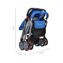 COCHE CUNA REVERSIBLE PASEADOR + BOLSO DALLAS AZUL HAPPY BABY