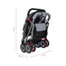 COCHE CUNA REVERSIBLE PASEADOR + BOLSO DALLAS GRIS HAPPY BABY