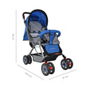 COCHE CUNA REVERSIBLE PASEADOR + BOLSO DALLAS AZUL HAPPY BABY