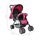 COCHE CUNA REVERSIBLE PASEADOR + BOLSO DALLAS ROSADO HAPPY BABY