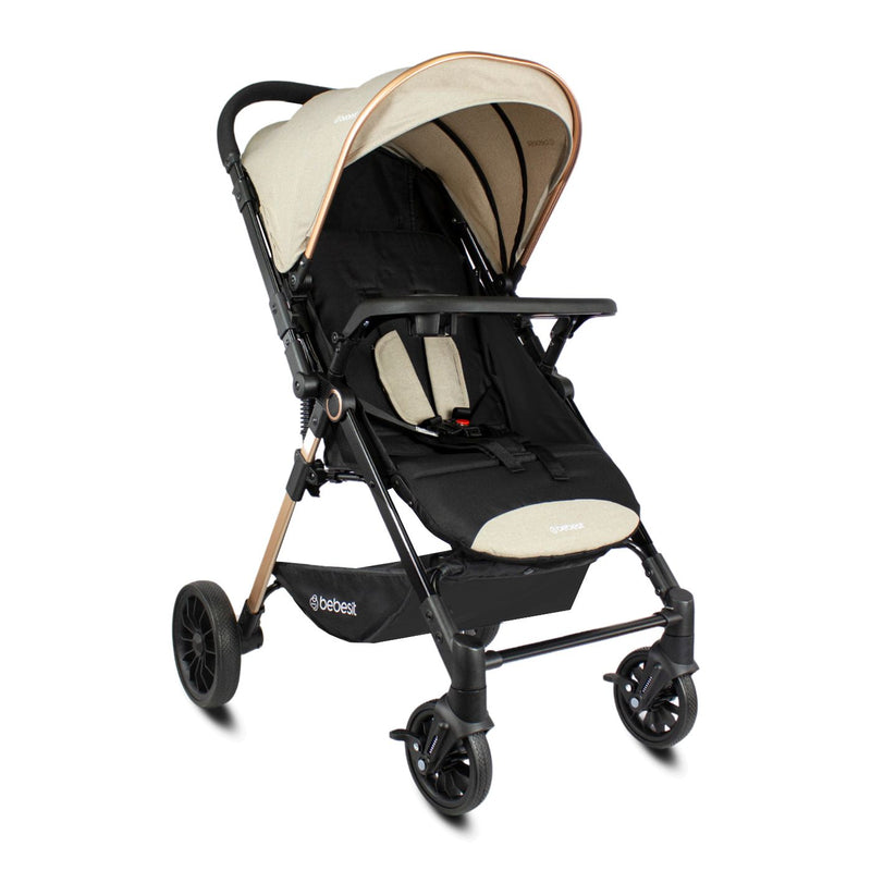 COCHE REVERSIBLE CITY JC100 - BEIGE BEBESIT
