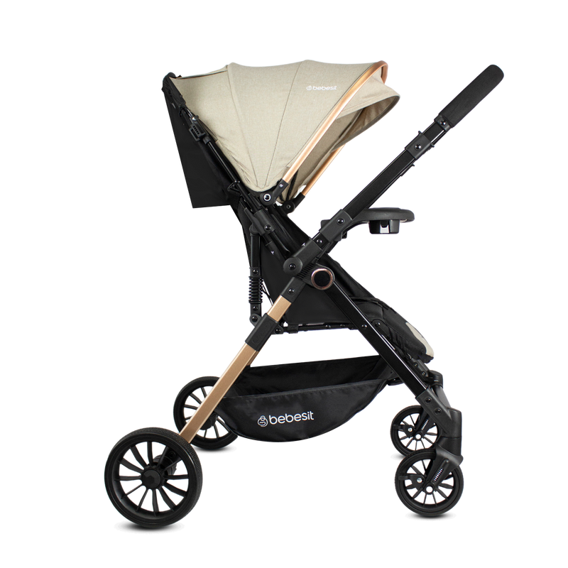 COCHE REVERSIBLE CITY JC100 - BEIGE BEBESIT