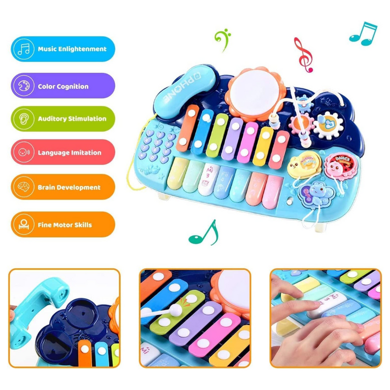 Piano Juguete Para Bebés Con Luces Y Sonidos – Teclado Musical Educativo, Forma De Insecto