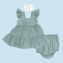 VESTIDO NIÑA 2028 VERDE CRECIENDO BABY