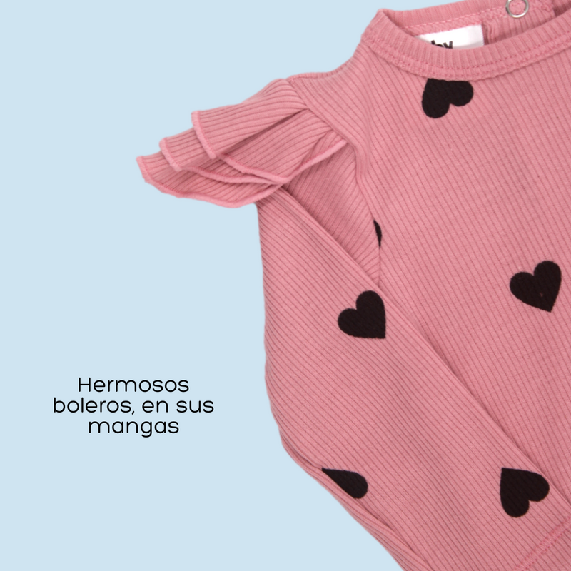 BODY MANGA LARGA CORAZONES 24168 BABY DANTS
