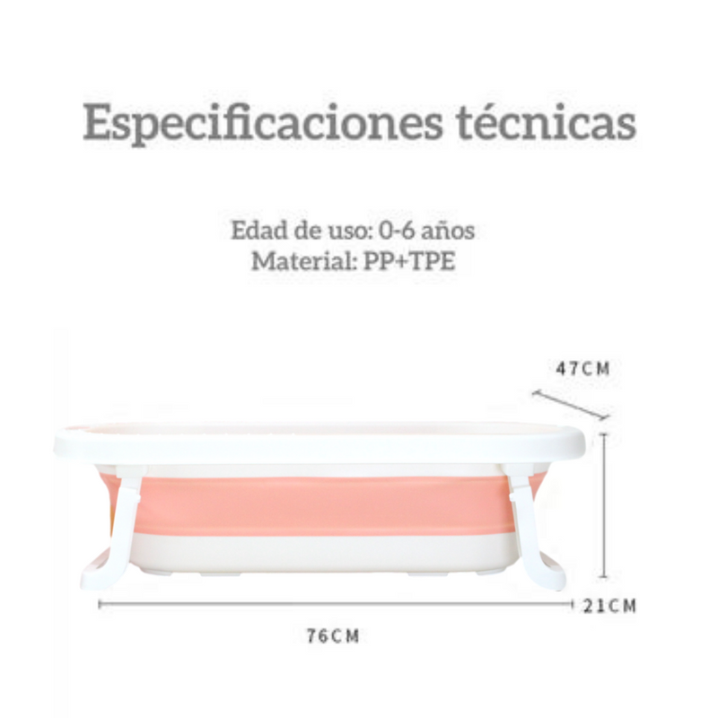 BAÑERA PLEGABLE ESTAMPADA, GOMA DE ALTA RESISTENCIA 190 MUNBE