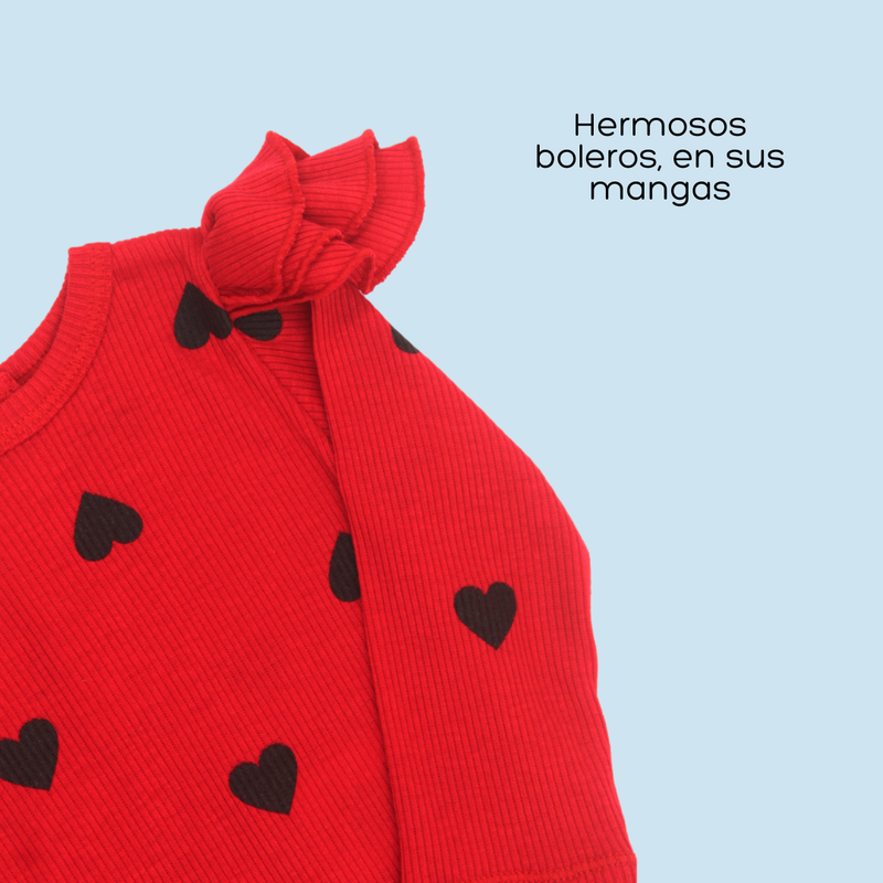 BODY MANGA LARGA CORAZONES 24169 BABY DANTS