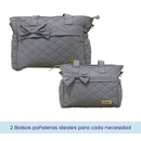 BOLSO PAÑALERA 3 PIEZAS 82302 MUNBE GRIS