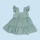 VESTIDO NIÑA 2028 VERDE CRECIENDO BABY