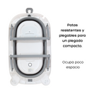 BAÑERA PLEGABLE ESTAMPADA, GOMA DE ALTA RESISTENCIA MK2024 MUNBE