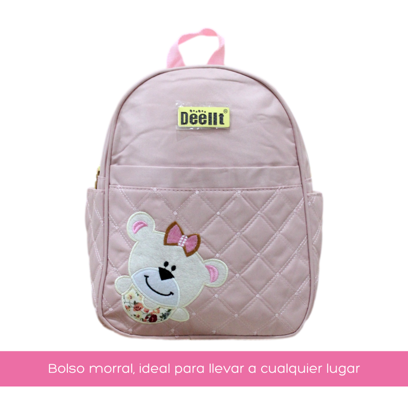 BOLSO PAÑALERA 4PZS 82309 MUNBE ROSADO