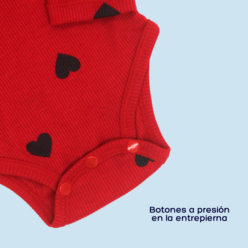 BODY MANGA LARGA CORAZONES 24169 BABY DANTS