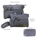 BOLSO PAÑALERA 3 PIEZAS 82302 MUNBE GRIS