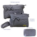 BOLSO PAÑALERA 3 PIEZAS 82302 MUNBE GRIS