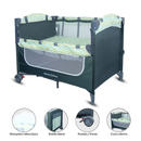 CUNA CORRAL SLEEP ZK005 3 EN 1: COLECHO, CUNA Y CORRAL PARA BEBÉS DE 0 A 3 AÑOS- AZUL-