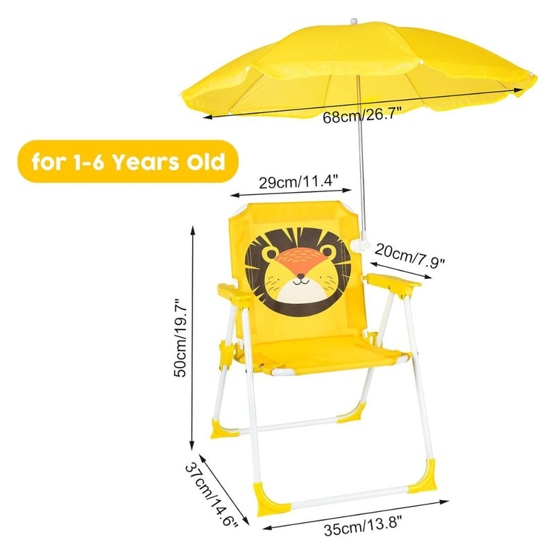 SILLA PLAYERA CON SOMBRILLA PARA NIÑOS ESTAMPADO DE TIBURON 093-557 MUNBE