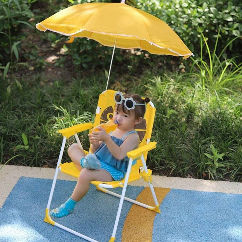SILLA PLAYERA CON SOMBRILLA PARA NIÑOS ESTAMPADO DE TIBURON 093-557 MUNBE
