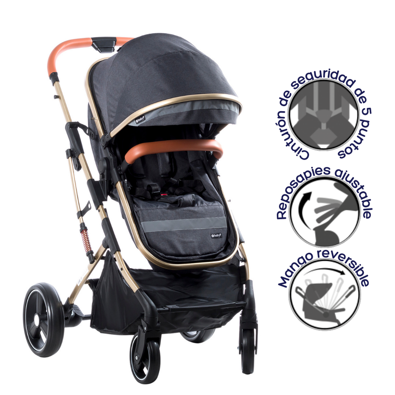 COCHE CUNA MOISES SATURNO EB126 NEGRO EBABY