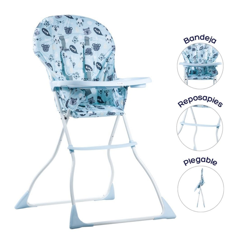 SILLA DE COMER CASSIE EB609-1 EBABY CELESTE