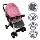 COCHE TRAVEL SYSTEM BRAVIAR ROSADO EB1092-1 EBABY