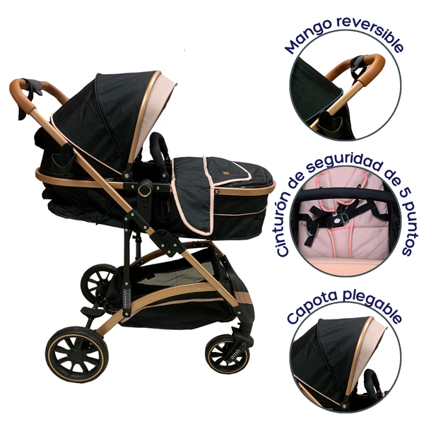 COCHE CUNA MOISES SUNDANCE EB157 EBABY ROSADO