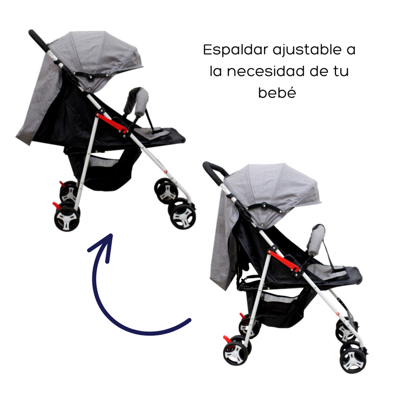 COCHE PASEADOR T016 BABY KAYS GRIS