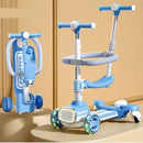 SCOOTER MULTIFUNCIONAL PARA NIÑOS DE 1 HASTA 6 AÑOS DP-24T MUNBE AZUL