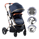 COCHE CUNA MOISES SATURNO EB126 AZUL EBABY