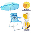 SILLA PLAYERA CON SOMBRILLA PARA NIÑOS ESTAMPADO DE TIBURON 093-557 MUNBE